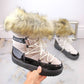 Vinceza W JAN262 beige lace-up snow boots with fur Footwear/Outdoor/Vinceza Your Sports Performance