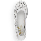 Rieker W RKR649 comfortable leather openwork shoes, white Footwear/Lifestyle/Rieker Your Sports Performance