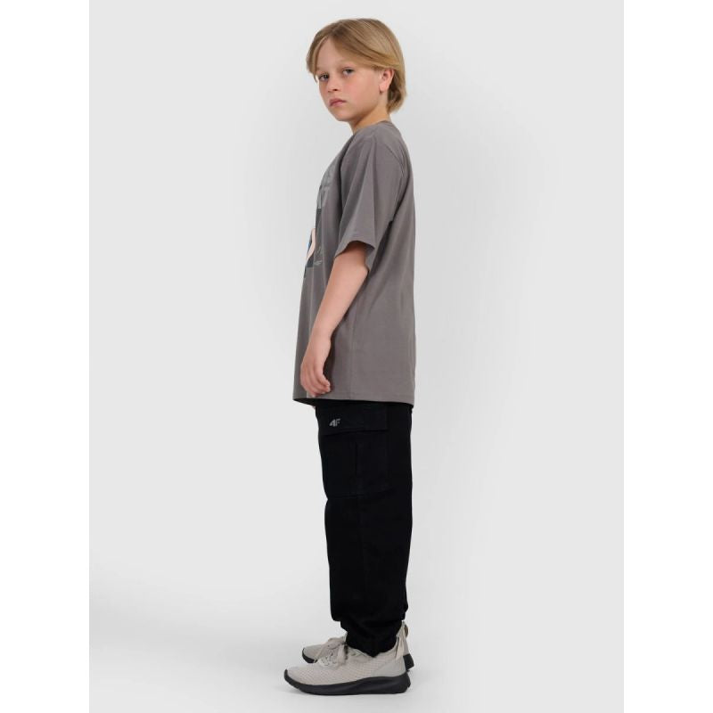 Boy's oversize T-shirt with print 4F 4FJRAW25TTSHM3062-24S *Kategoria tymczasowa Your Sports Performance