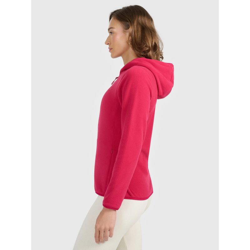 Women's slim fleece jacket with hood 4F 4FRAW25TFLEF495-53S