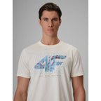 Men's regular printed T-shirt 4F 4FRSS26TTSHM4295-11S