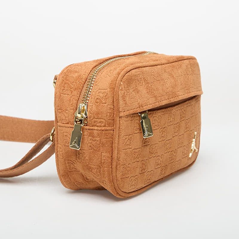 Women's Air Jordan Suede Monogram Camera Bag Cognac - MA9207-X6X