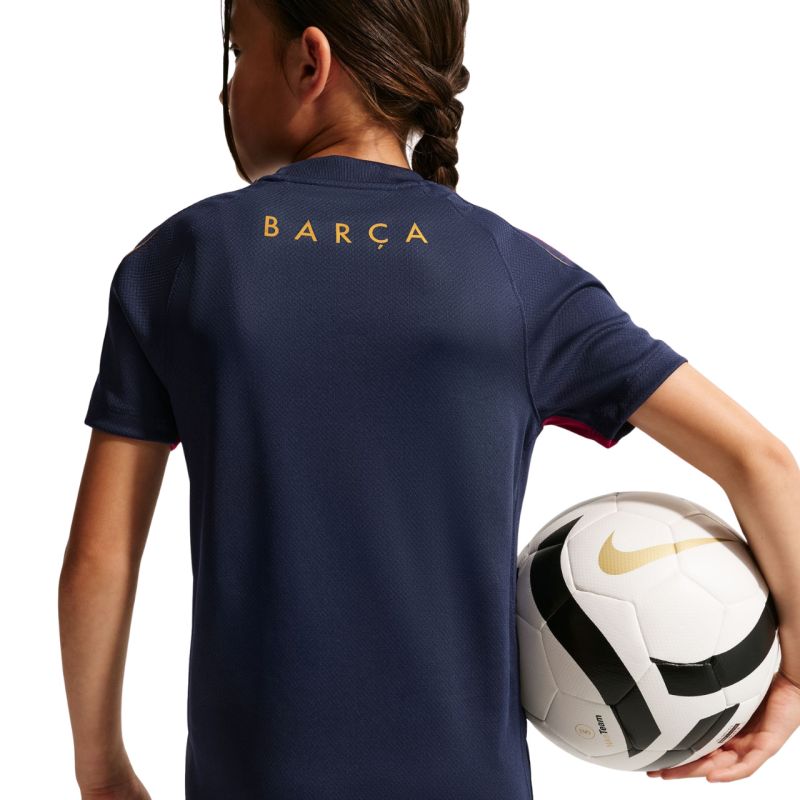 Nike FC Barcelona Strike Kids T-Shirt Navy Blue and Burgundy II3237 401