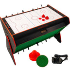 3-in-1 ROTARY GAME TABLE BILLIARDS TABLE FOOTBALL AIR HOOK-UP 121x84.5x85.3CM BLACK Accessories Your Sports Performance