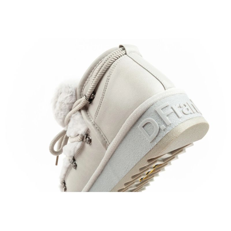 D.Franklin women's winter snow boots, fashionable fur lining, gray D.Franklin
