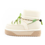 Women's winter snow boots D.Franklin fashionable fur insulated ankle boots beige green D.Franklin