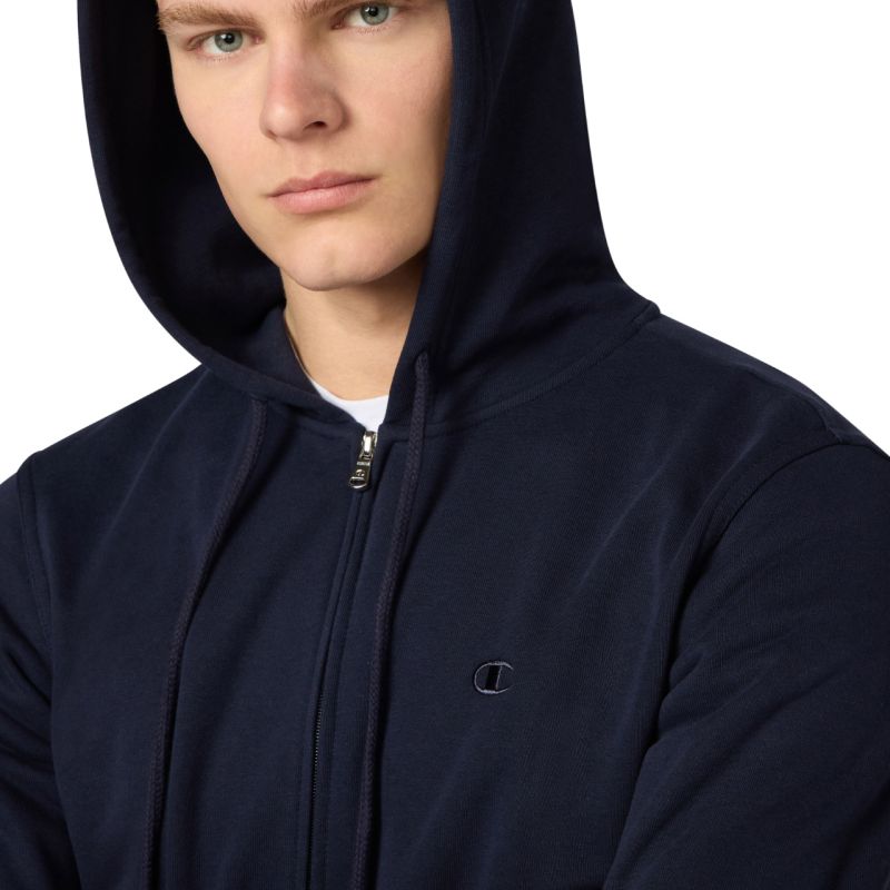 Champion Men's Full Zip Hoodie Sweatshirt Navy Blue 220786 BS501