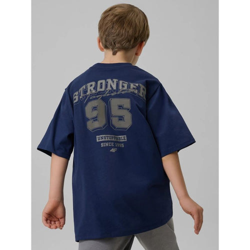Boy's loose T-shirt with print 4F 4FJRSS26TTSHM3465-31S 4f