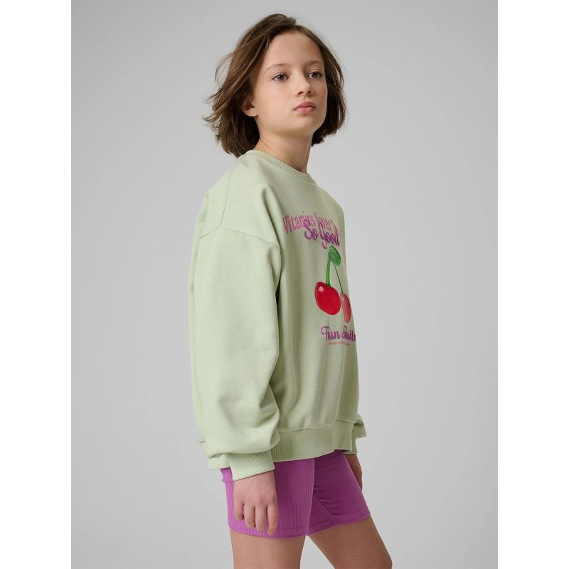 Girls' loose sweatshirt without hood 4F 4FJRSS26TSWSF2903-47S 4f