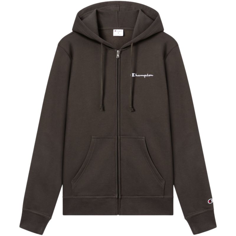 Men’s Champion Hooded Full Zip Sweatshirt, brown, 221794 GS509