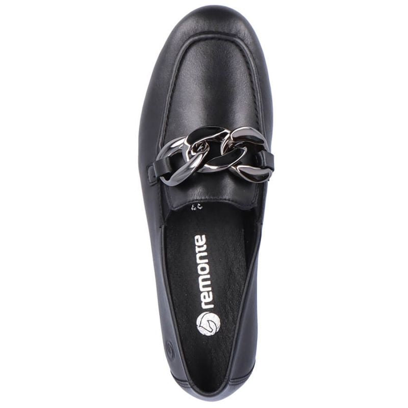 Comfortable leather shoes with a chain Remonte W RKR645, black Footwear/Lifestyle/Rieker Your Sports Performance