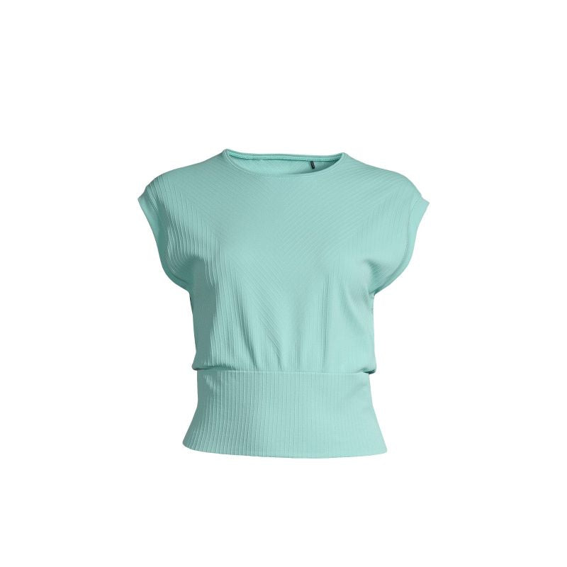 CASALL Seamless Graphical Rib Tee Mint Import z PMSport Your Sports Performance