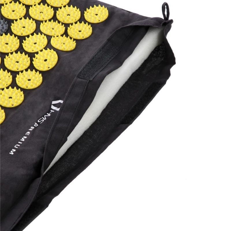 HMS AKM04 Premium Acupressure Mat, Black, Set with Pillow In preparation Your Sports Performance