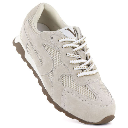 Women's beige suede leather shoes Vinceza 86426 Vinceza