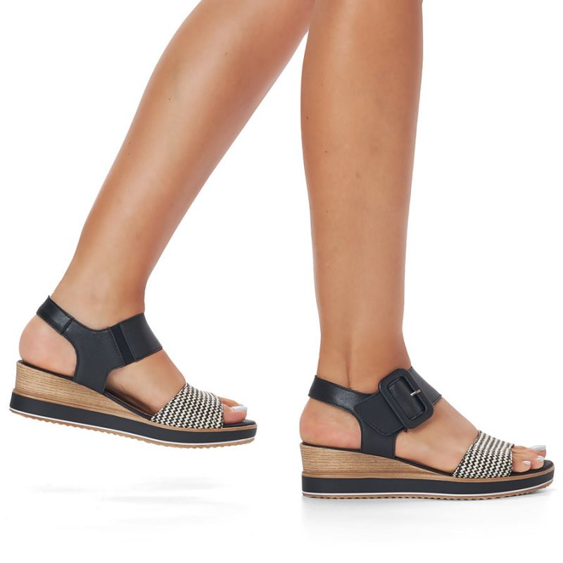 Leather wedge sandals Remonte W RKR646 Footwear/Lifestyle/Rieker Your Sports Performance