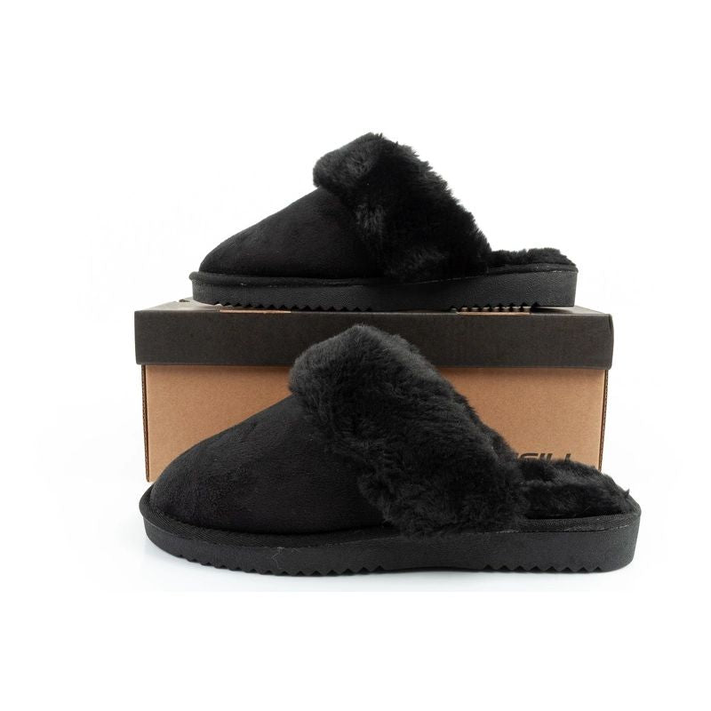 O'neill Pomnio women's slippers, insulated slip-on slippers, fashionable, warm, black ONeill