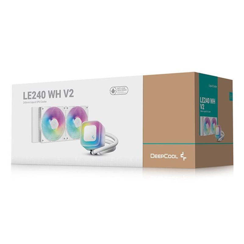 DeepCool LE240 WH V2 Processor All-in-one Liquid Cooler 12 cm White 1 pc. Chłodzenie/Chłodzenie - zestawy chłodzenia wodnego Your Sports Performance