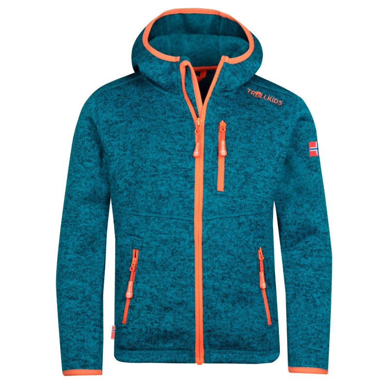 Trollkids Kids Jondalen Jacket XT atlantic Jr fleece jacket 222-197 Clothing/Lifestyle/Trollkids Your Sports Performance