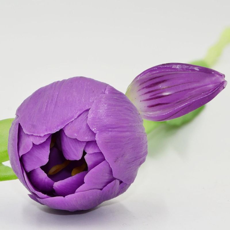 BOUQUET OF 5 PURPLE PEONY TULIPS 39 CM LIFE-LIKE SPRING DECORATION Home and Garden/Equipment Your Sports Performance