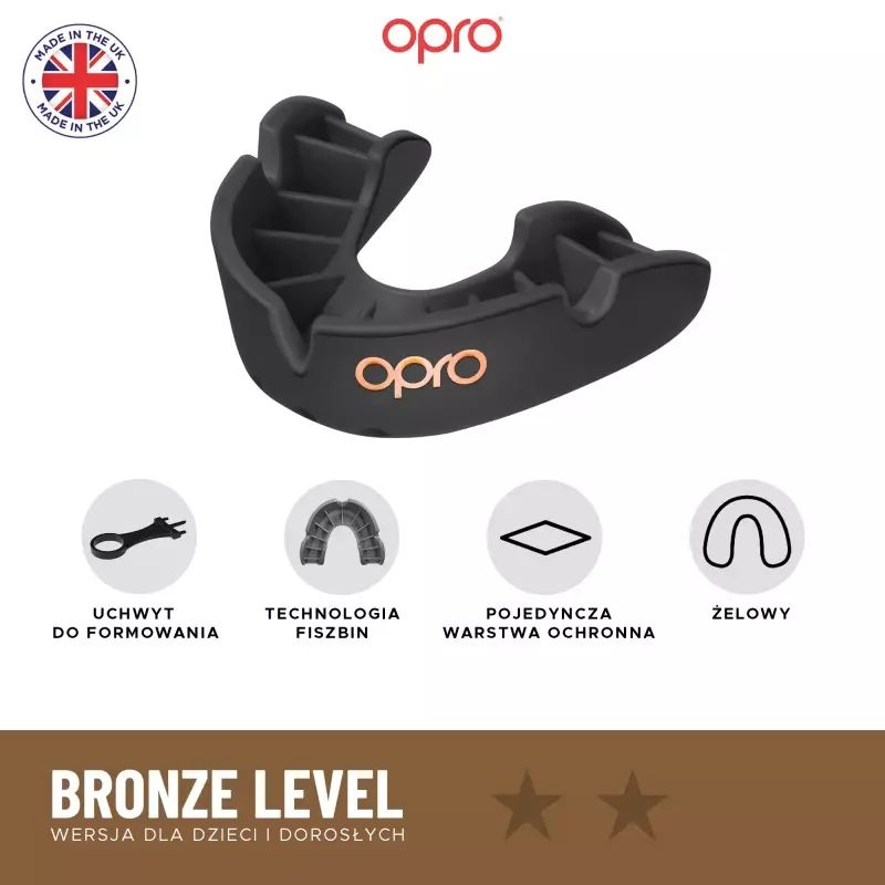 Opro UFC Bronze GEN2 Mouthguard 1234_stm Black Accessories/Protectors and knee pads Your Sports Performance