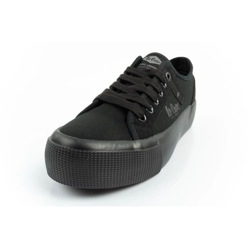 Lee Cooper women's sports shoes fabric platform sneakers black In preparation Your Sports Performance