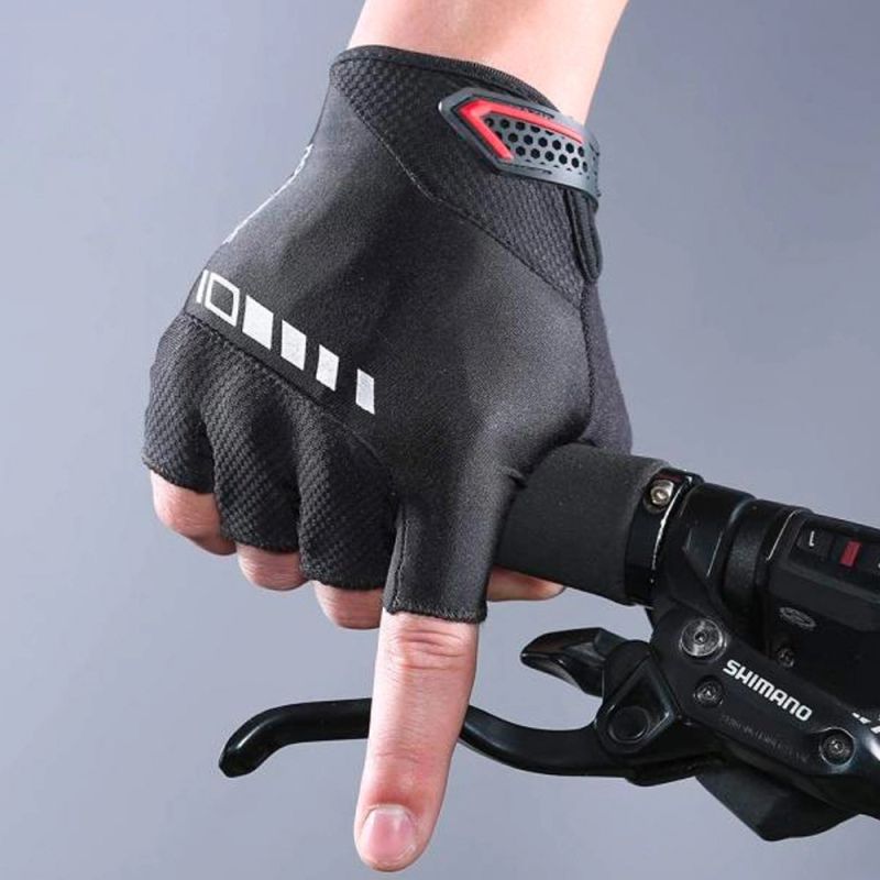 Rockbros S143-BK M cycling gloves with gel inserts - black Rockbros