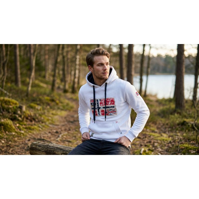 Geographical Norway GPEPE 2 MEN 100 EO BS2 Men's Sweatshirt (WT1874H/GN-WHITE)