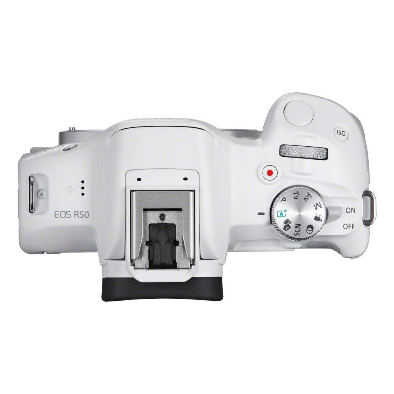 Canon EOS R50, White + RF-S 18-45mm F4.5-6.3 IS STM Kit Mirrorless camera 24.2 MP CMOS 6000 x 4000 px White Aparaty/Lustrzanki cyfrowe Your Sports Performance