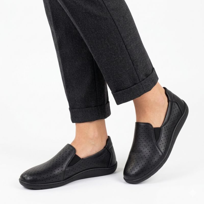 Women's leather barefoot openwork shoes M.Daszyński OL38-2 M. Daszyński