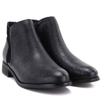 Women’s black lined leather ankle boots M.Daszyński SFY2648-1