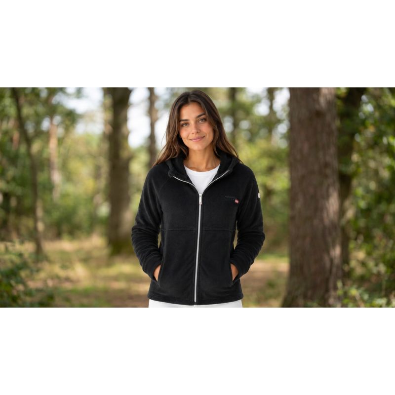 Geographical Norway ULOTTA BLACK LADY 047-1 Women's Fleece Jacket (WZ8181F/GN-BLACK)