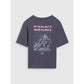 Oversized T-shirt with print for girls 4F 4FJWSS25TTSHF1853-22S *Kategoria tymczasowa Your Sports Performance