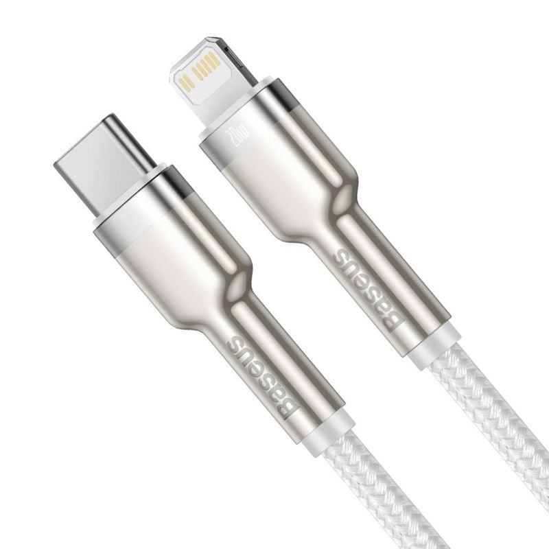 BASEUS USB-C LIGHTNING CAFULE PD CABLE 1M WHITE In preparation Your Sports Performance