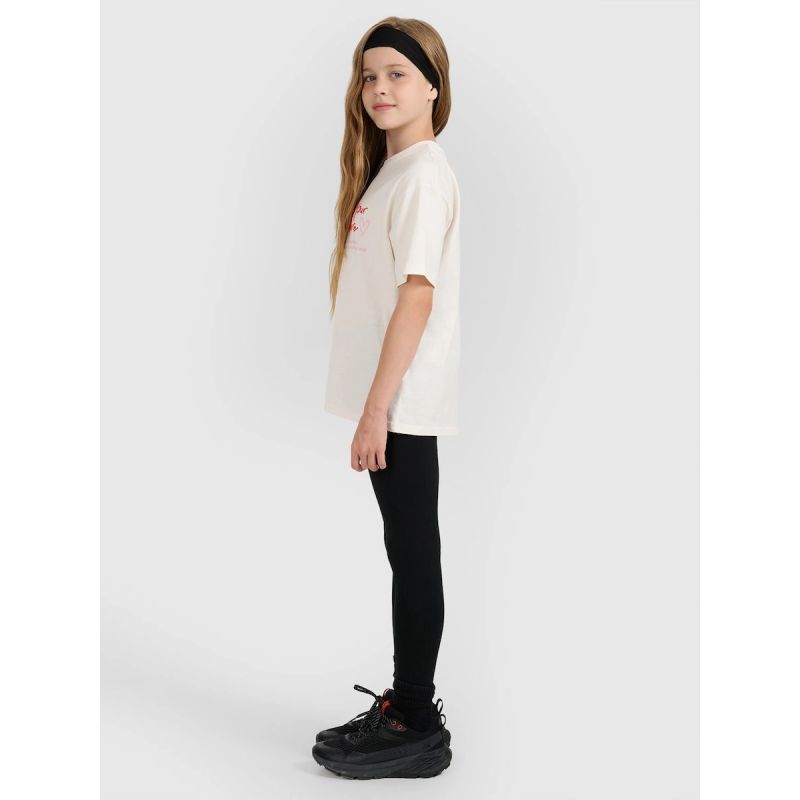 Girls’ Knit Leggings 4F 4FJRAW25TTIGF291-20S