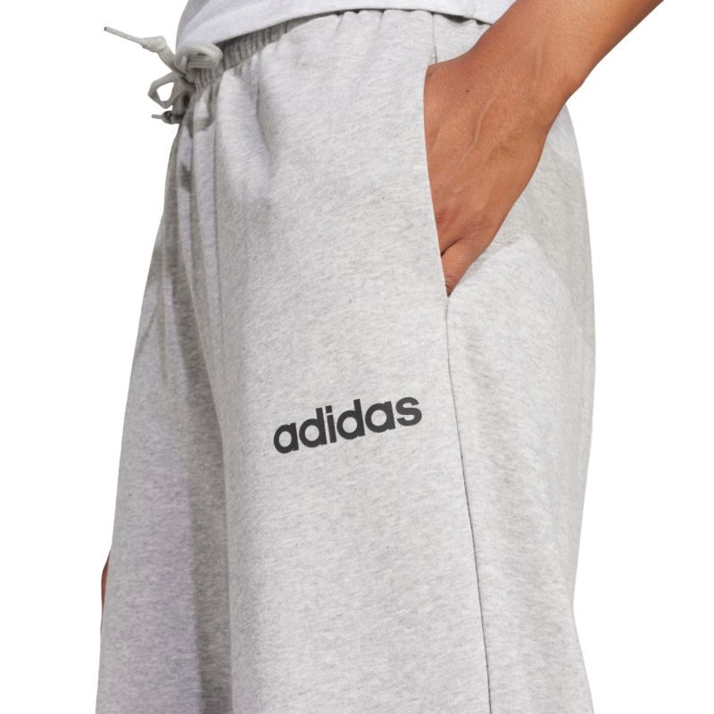 Women's adidas Essentials Linear French Terry Cuffed Trousers Light Grey JC5953