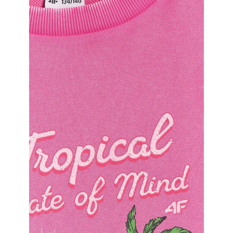 Girls' loose sweatshirt without hood 4F 4FJRSS26TSWSF2970-54S