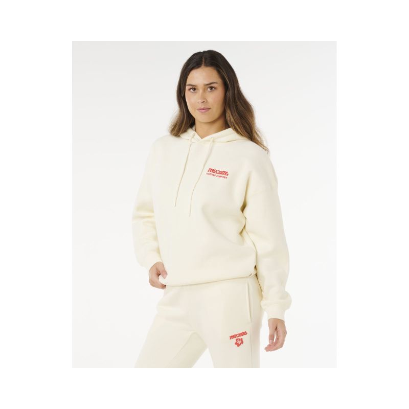 Women's RIP CURL Surf Puff Heritage Hoodie Beige
