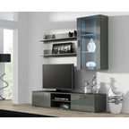 SOHO hanging display cabinet, gray/gray gloss Bufety i witryny/Bufety i witryny na drewnianej podstawie Your Sports Performance