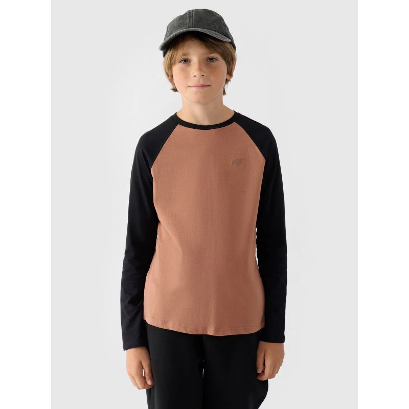 Longsleeve regular plain boys 4F Junior 4FJWAW24TLONM293-65S *Kategoria tymczasowa Your Sports Performance