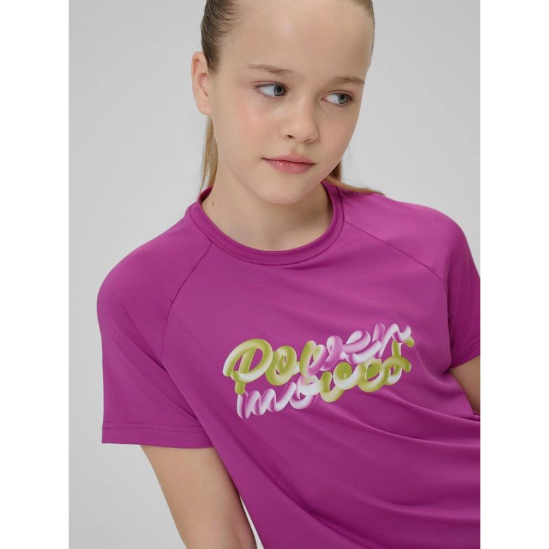Girls' quick-drying sports T-shirt 4F 4FJRSS26TFTSF2386-53S 4f