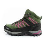 CMP Rigel women's trekking shoes leather durable waterproof ankle boots green CMP