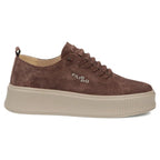 Women's leather suede sneakers brown Filippo DP8343