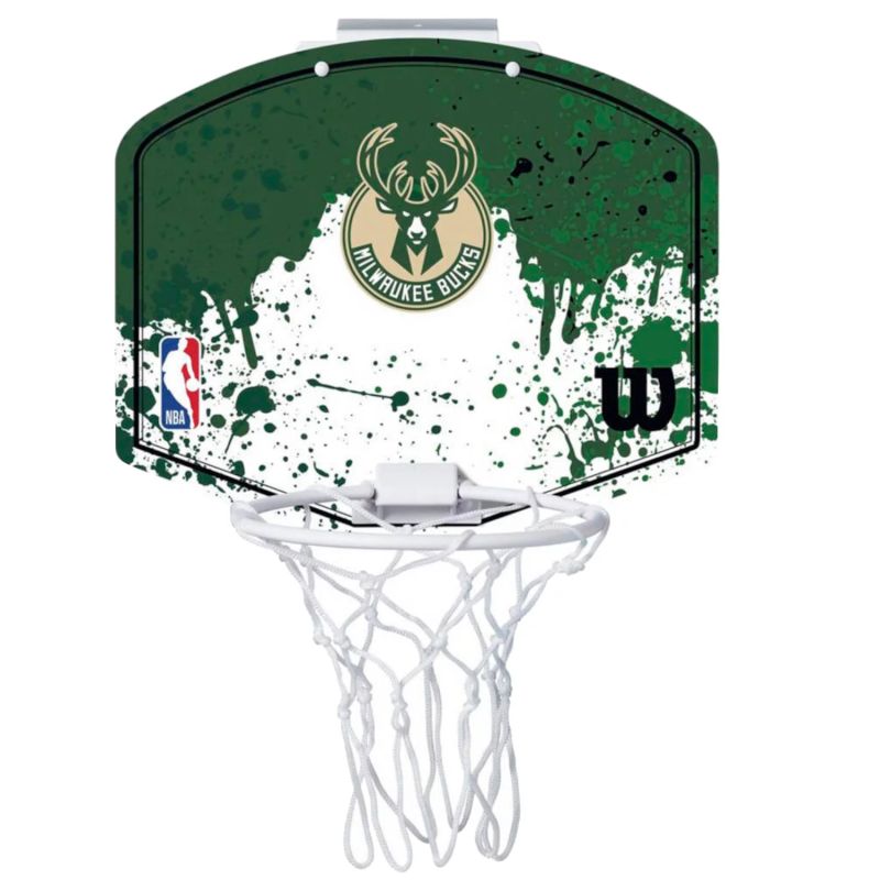 Wilson NBA Team Milwaukee Bucks Mini Hoop Basketball Backboard WTBA1302MIL Accessories/Balls/Basketball Your Sports Performance