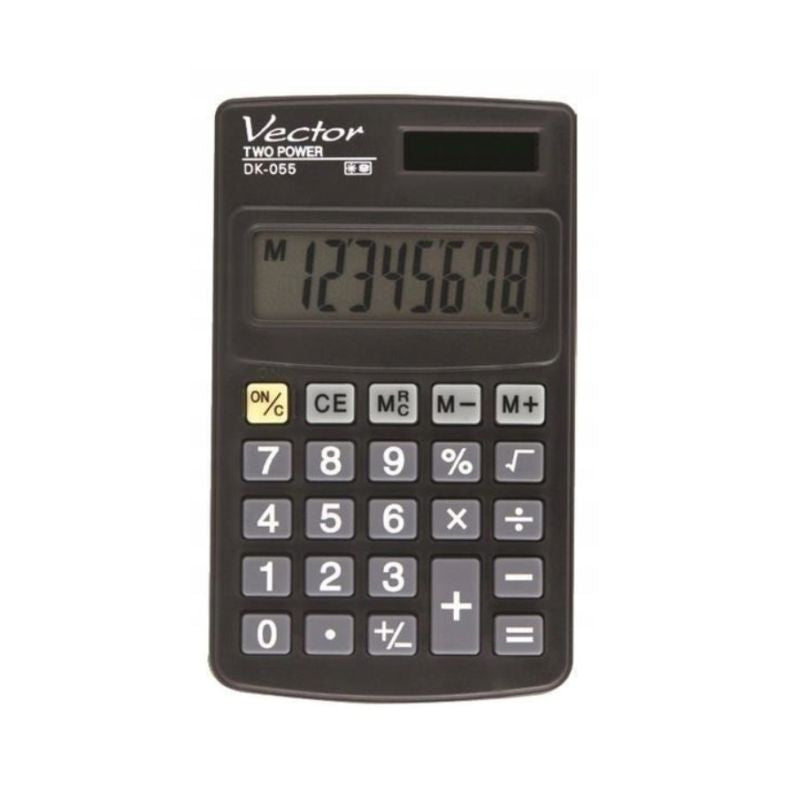 Vector Pocket Calculator DK-055, Black In preparation Your Sports Performance