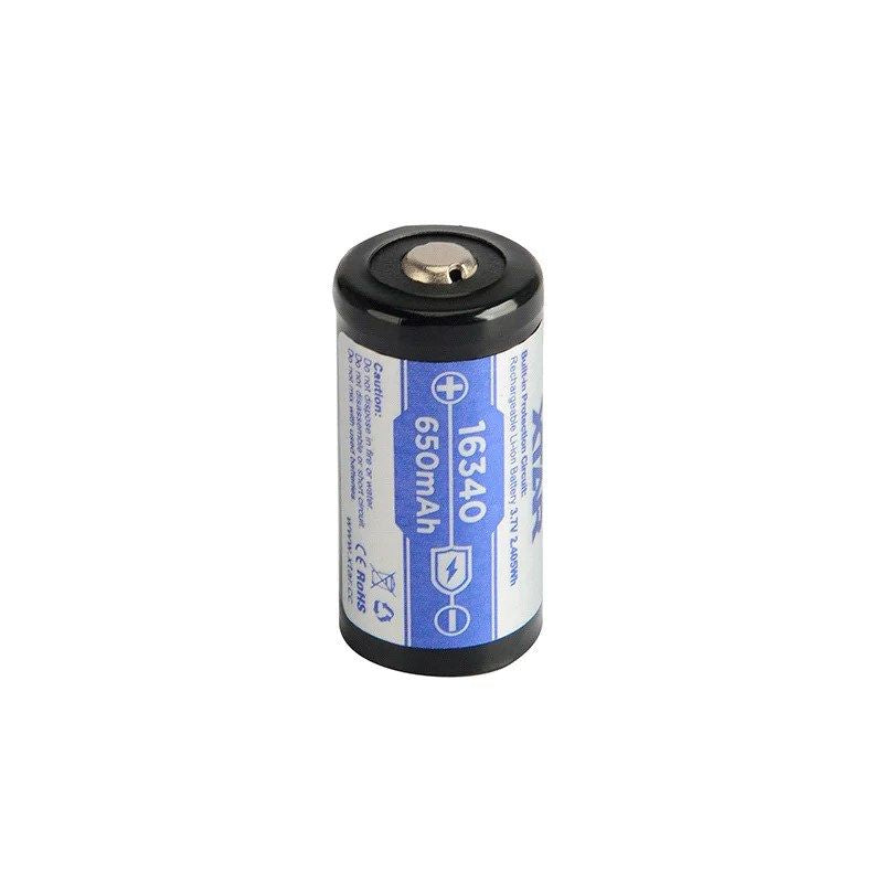 XTAR BATTERY 16340/R-CR123 3.7V 650MAH LI-ION WITH PROTECTION 16340-650 Baterie, akumulatorki i ładowarki/Akumulatorki Your Sports Performance