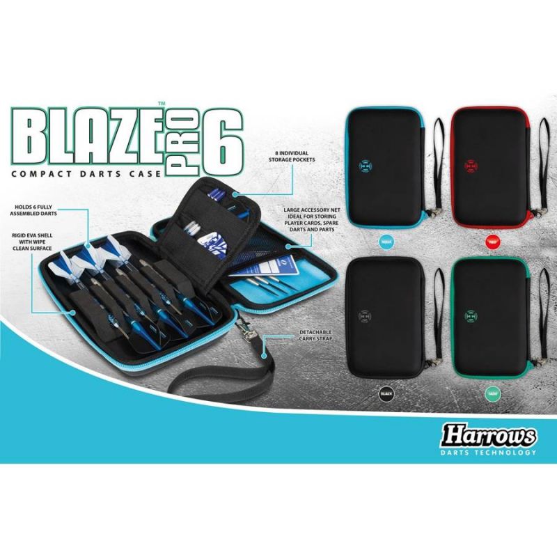 Harrows Blaze Pro 6 Case Darts Case Accessories/Covers Your Sports Performance