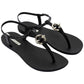 Ipanema Sandal Class women's flip-flop sandals fashionable black with gold In preparation Your Sports Performance