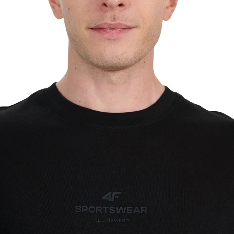 Men's T-shirt 4F M2961 deep black 4FWAW25TTSHM2961 20S In preparation Your Sports Performance