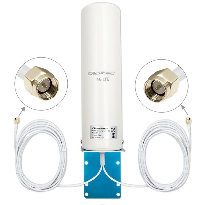QOLTEC 4G LTE DUAL ANTENNA | 5DBI | OMNIDIRECTIONAL | EXTERNAL Komunikacja i łączność/Anteny Your Sports Performance