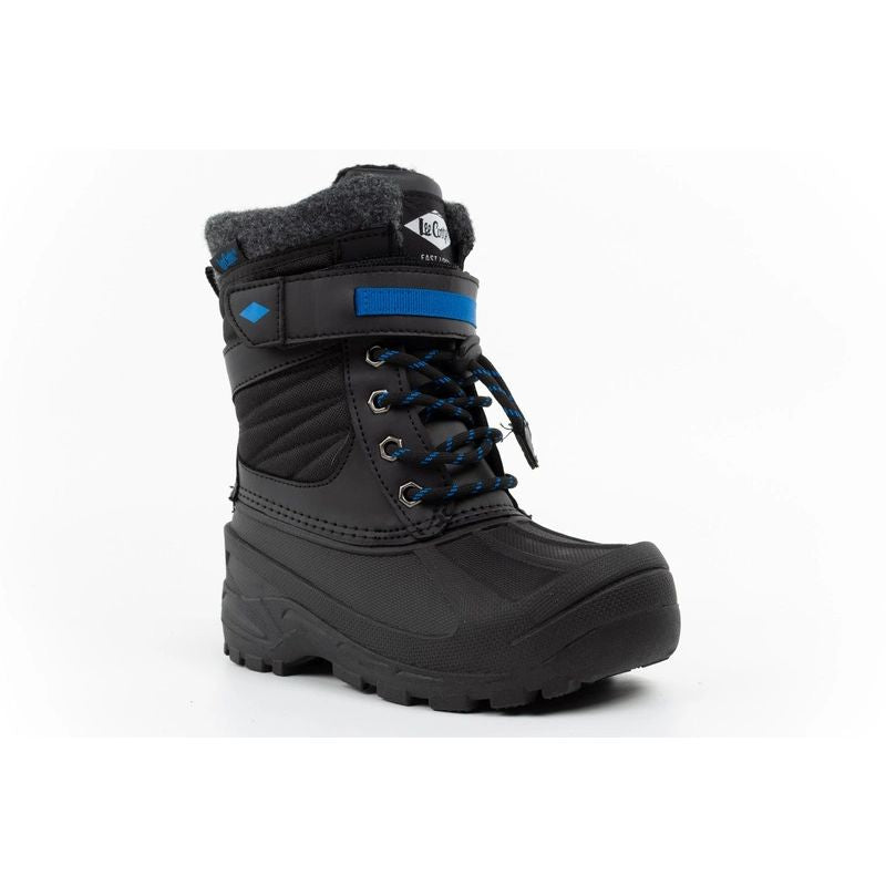 Lee Cooper Kids’ Winter Boots, Snow Boots, Black, Warm-Lined, Hook-and-Loop Fasteners